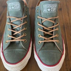 Green Suede Converse All Stars